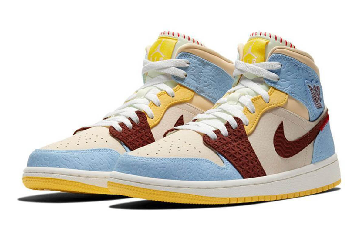 Nike x Maison Chateau Rouge - Air Jordan 1 Mid SE - "Fearless" - Pale Vanilla/Cinnamon - CU2803-200