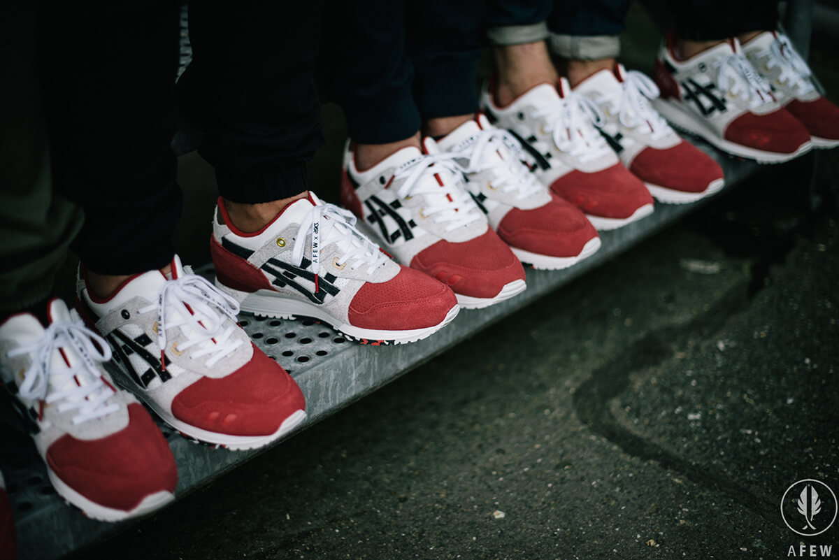 on feet - ASICS x AFEW-Store Gel-Lyte III - Koi - red/black/white - H51nk-0190