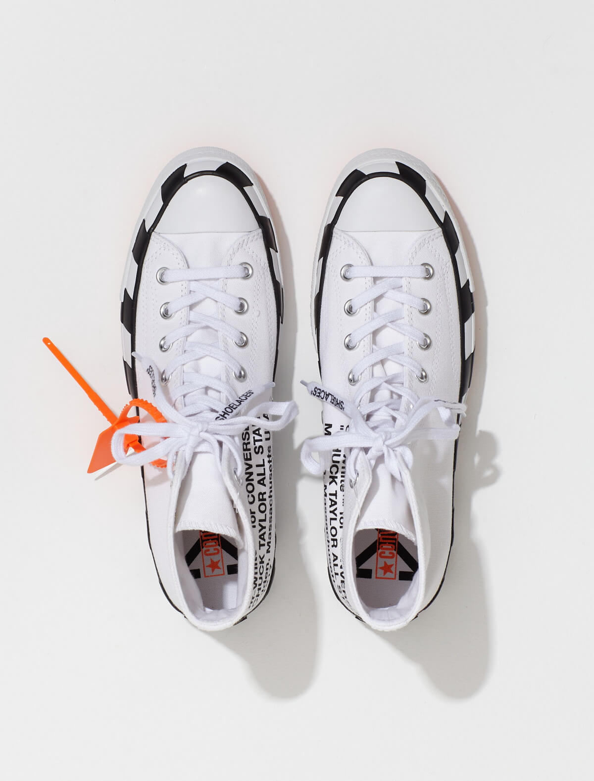 Converse x Off-White - Chuck Taylor All-Star 70 Hi - white/bold orange-black - 163862C