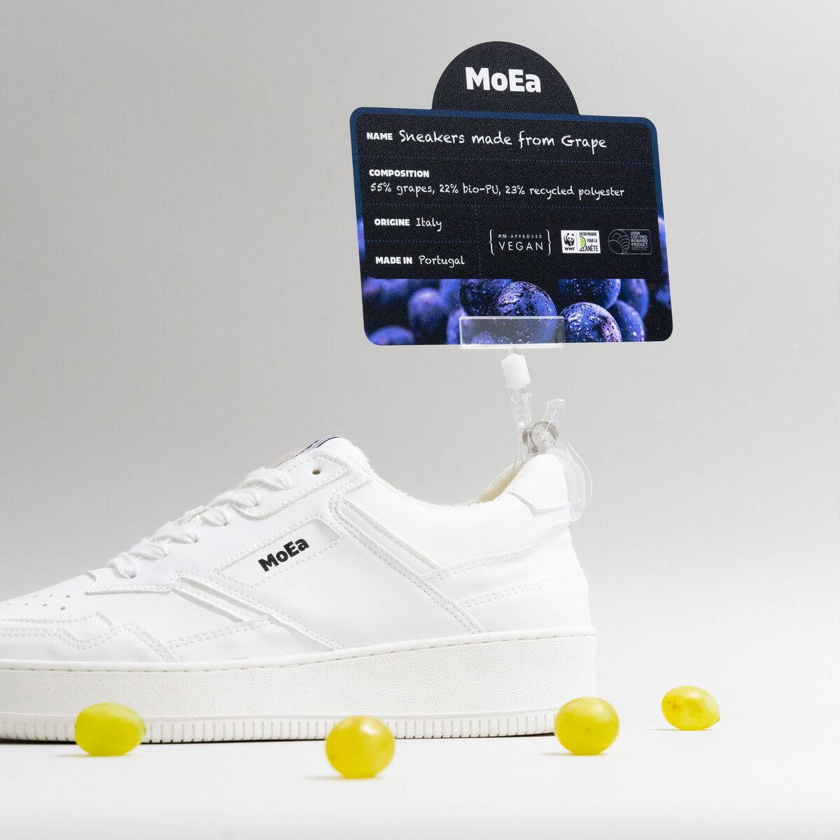 MoEa - Vegan Sneaker - GEN1 - Grape Full White
