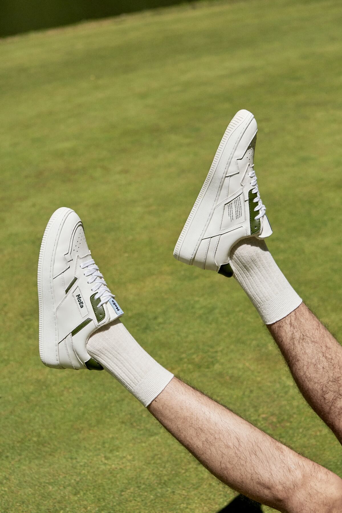 on feet - MoEa - Vegan Sneaker - GEN1 - Cactus White