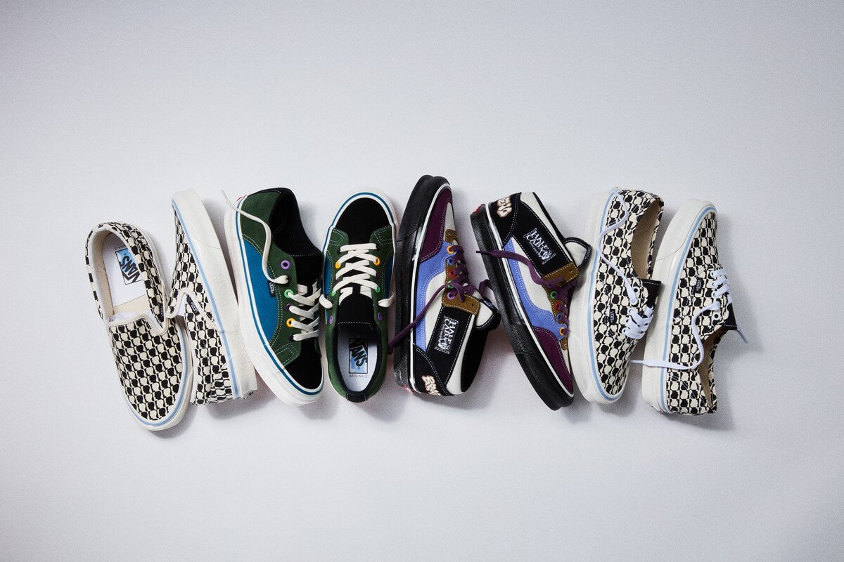 Vault by Vans x Brain Dead feat. OG Slip-On LX, OG Lampin LX, OG Half Cab LX und OG Authentic LX