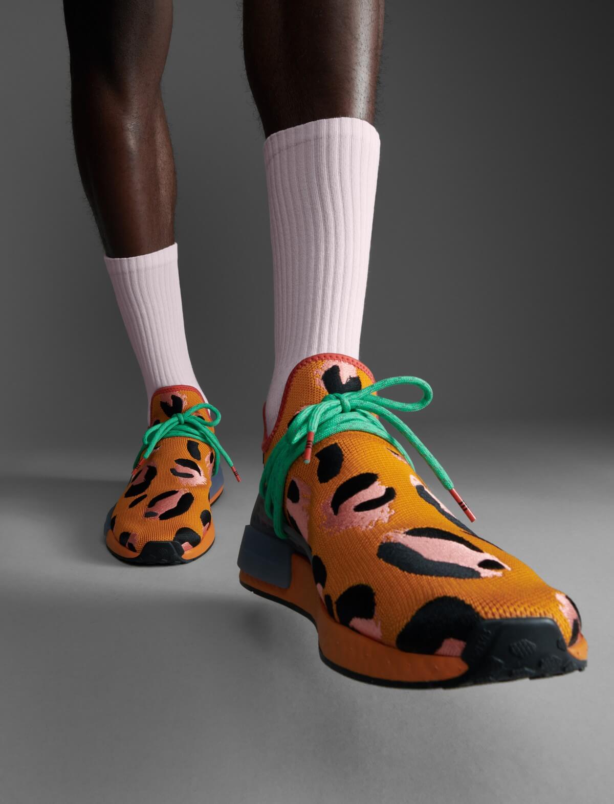 adidas Originals x Pharrell Hu NMD Animal Print Focus Orange / Core Black / Screaming Green