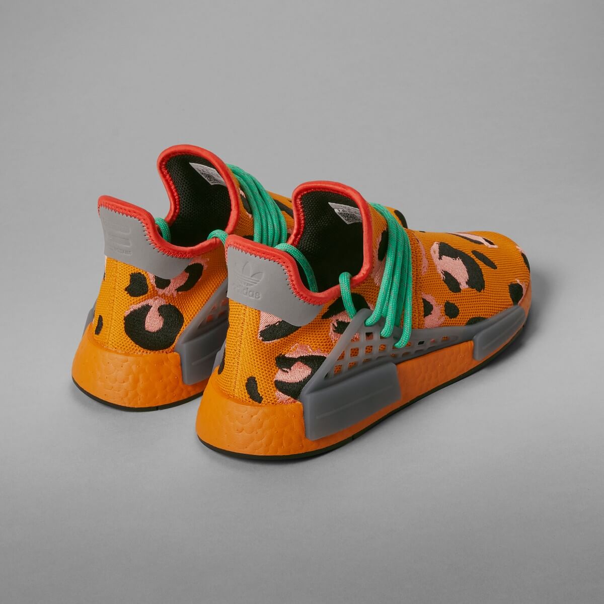 adidas Originals x Pharrell Hu NMD Animal Print - Focus Orange / Core Black / Screaming Green - GZ4439