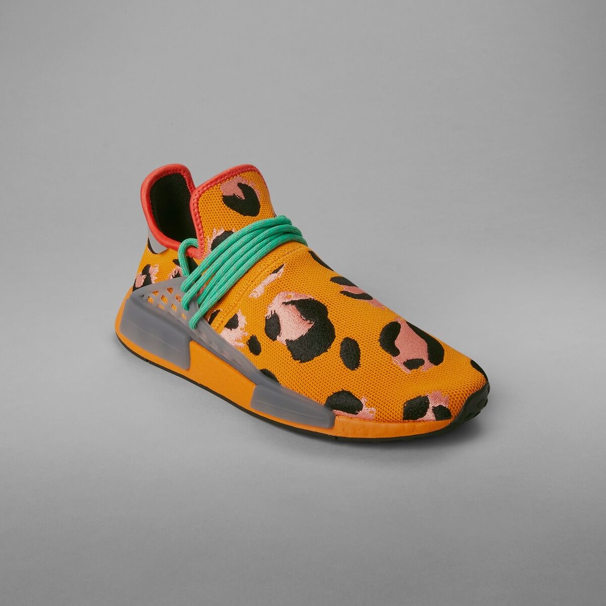 adidas Originals x Pharrell Hu NMD Animal Print - Focus Orange / Core Black / Screaming Green - GZ4439