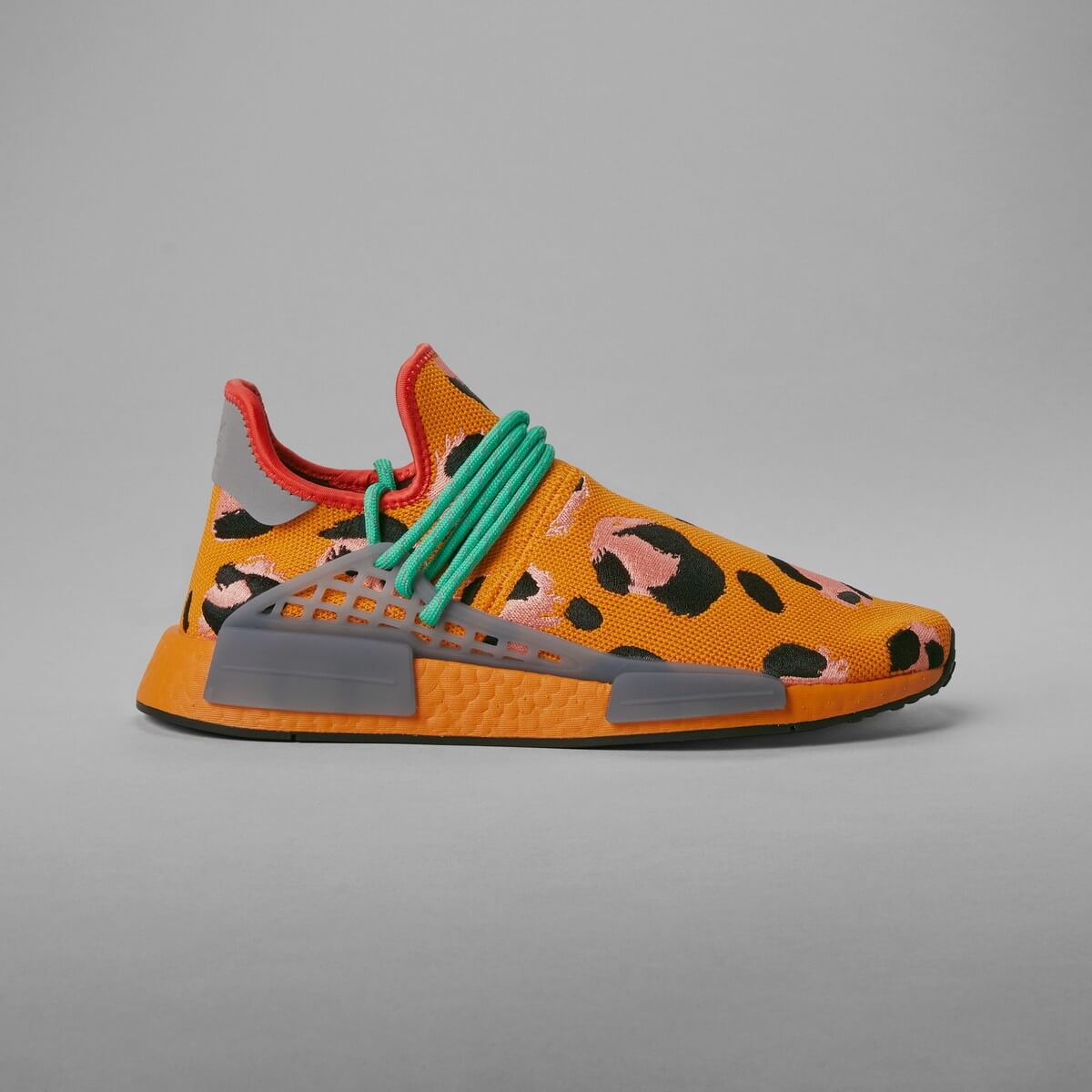 adidas Originals x Pharrell Hu NMD Animal Print - Focus Orange / Core Black / Screaming Green - GZ4439
