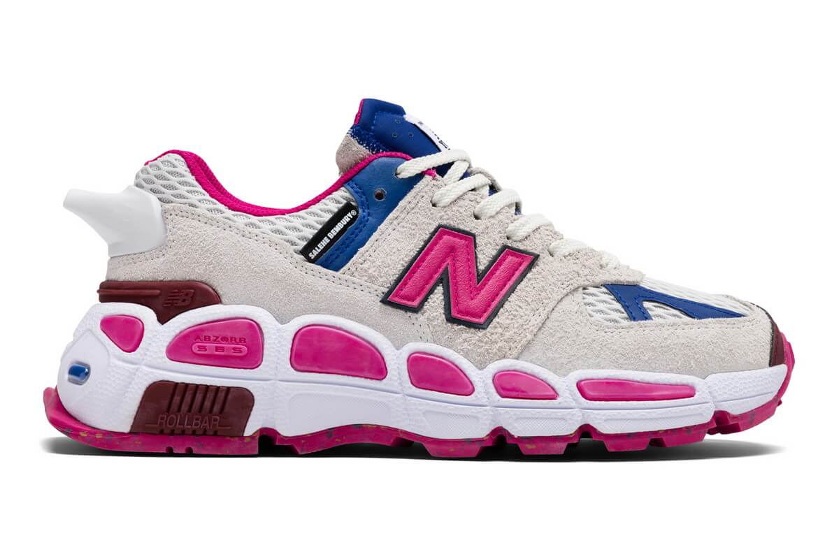 New Balance x Salehe Bembury - MS574YSA - White / Team Royal / Pink