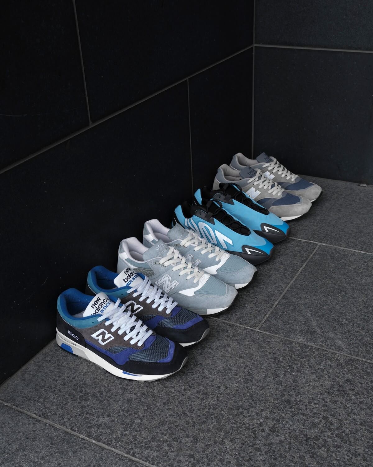 New Balance x Hanon M1500CHF "Chosen Few", NB x Norse Projects M1500NO1, adidas Yeezy Boost MNVN, New Balance M998LL "Pool Blue"