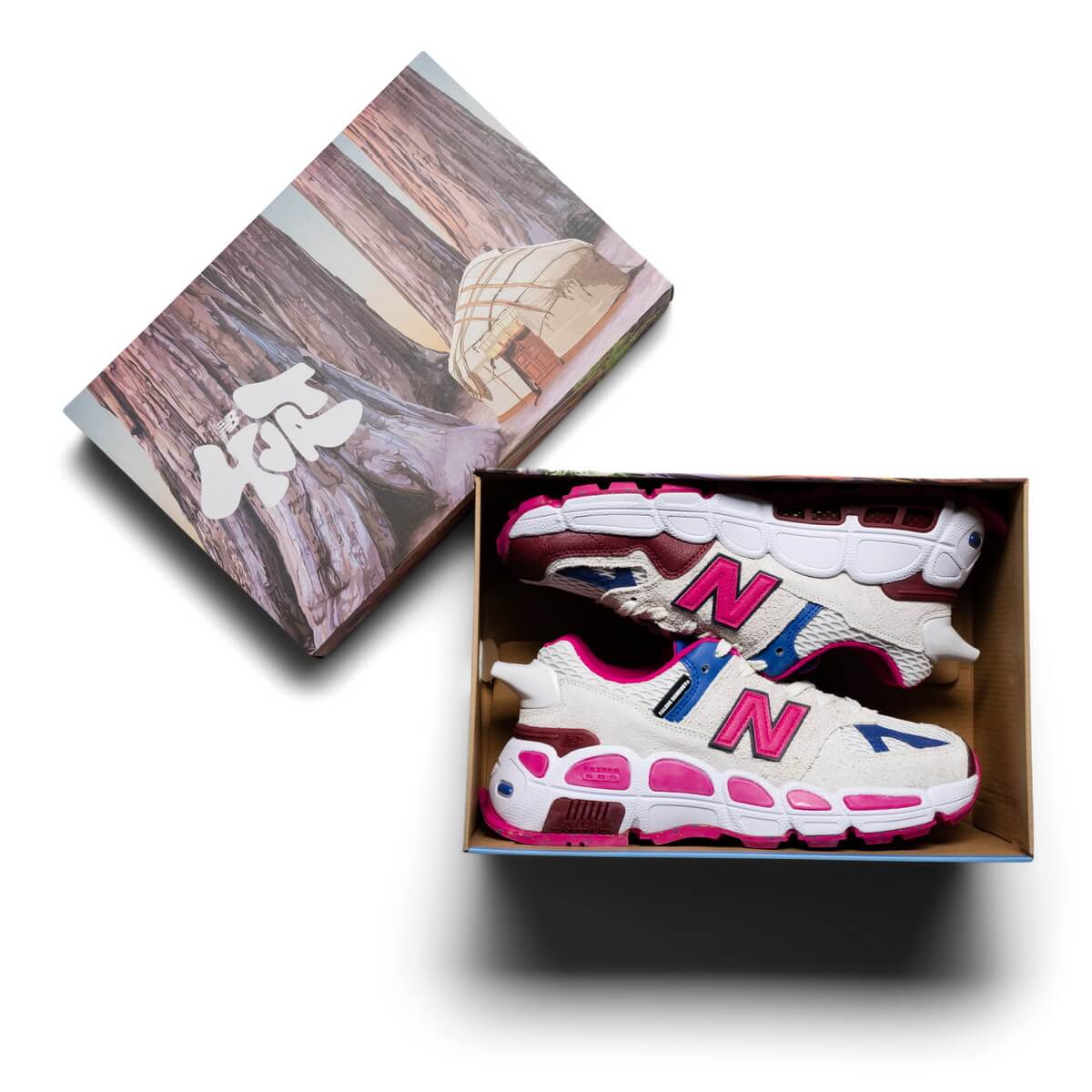 New Balance x Salehe Bembury MS574YSA White / Team Royal / Pink