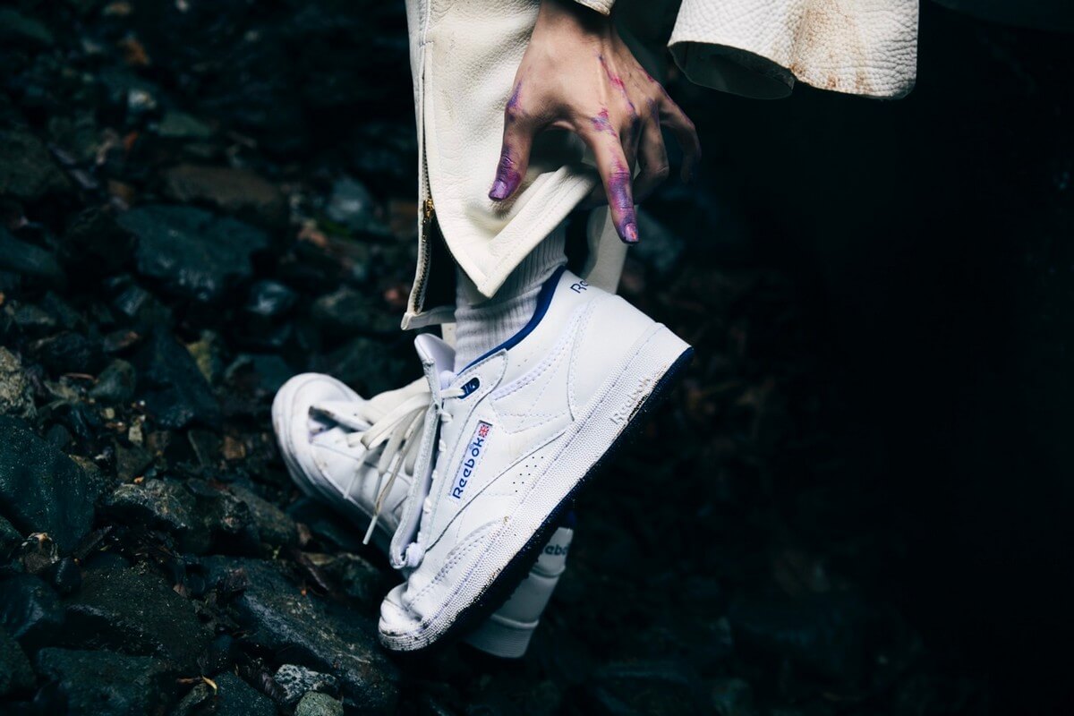 on feet - Reebok x Mountain Research - Club C Mid II - Footwear White/Cobalt/Chalk - GX9046