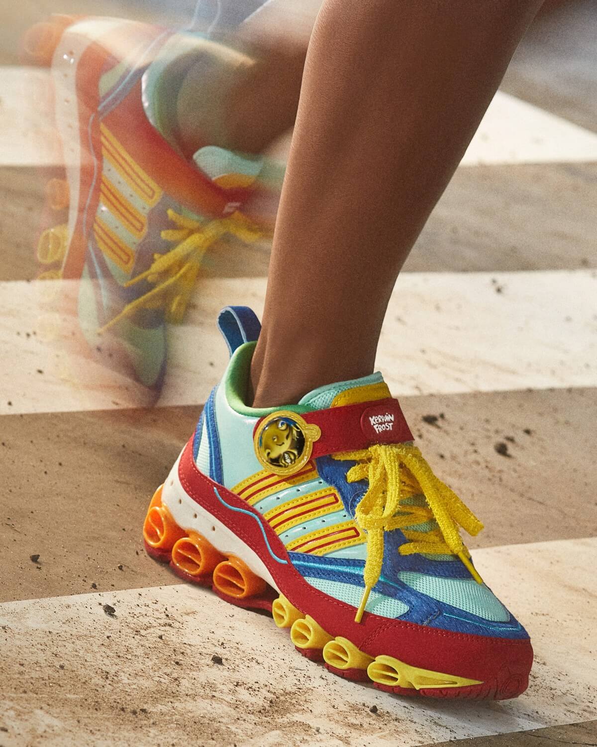 adidas Originals x Kerwin Frost Strap Microbounce - Multicolor /Yellow / Scarlet - GX6447