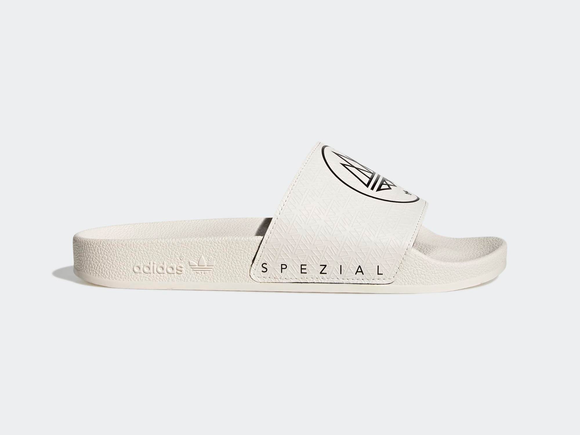 adidas SPEZIAL - Adilette - Chalk White / Core Black / Chalk White - GW8793