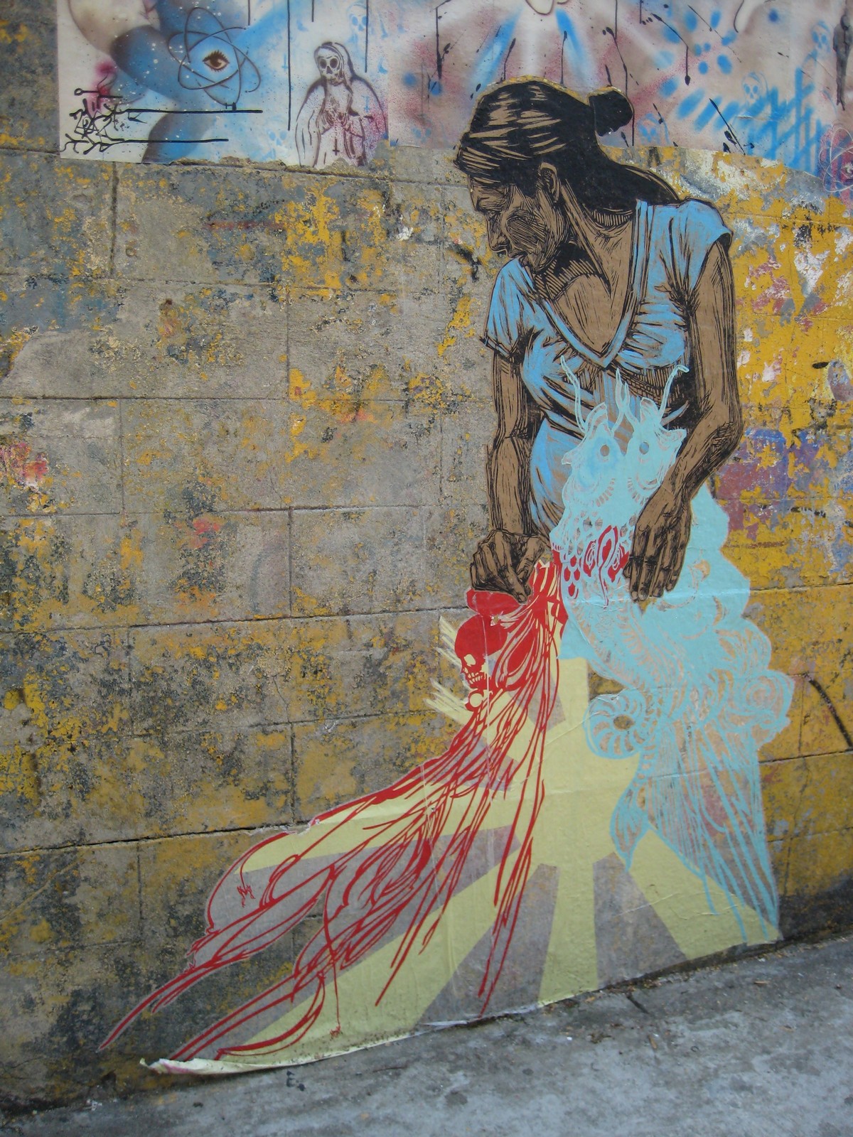 Swoon / Caledonia Curry, Zahra, Brooklyn, 2008, image courtesy of Swoon Studio
