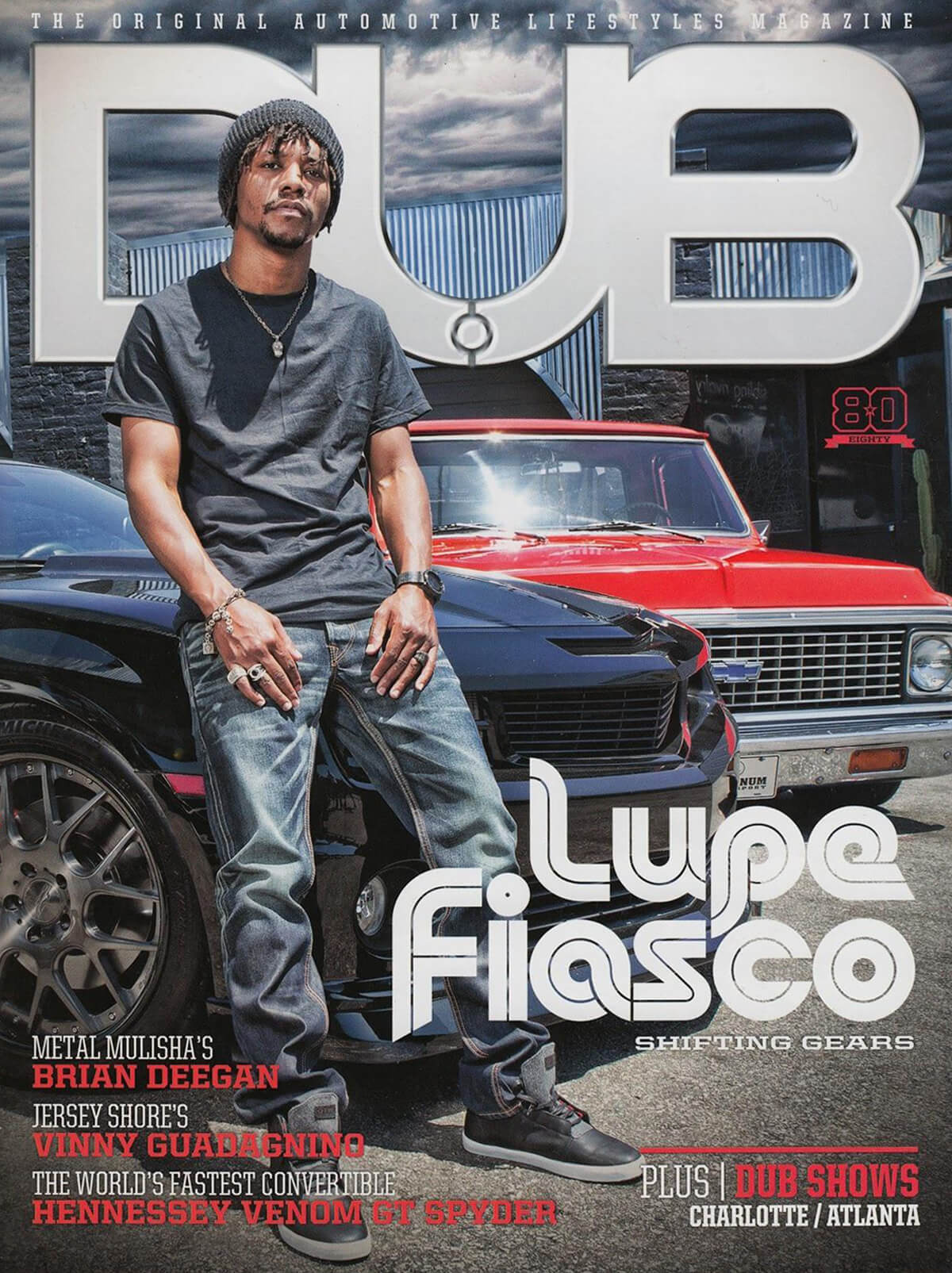 Lupe Fiasco sporting the Vans OTW Stovepipe on the Cover of DUB Magazine