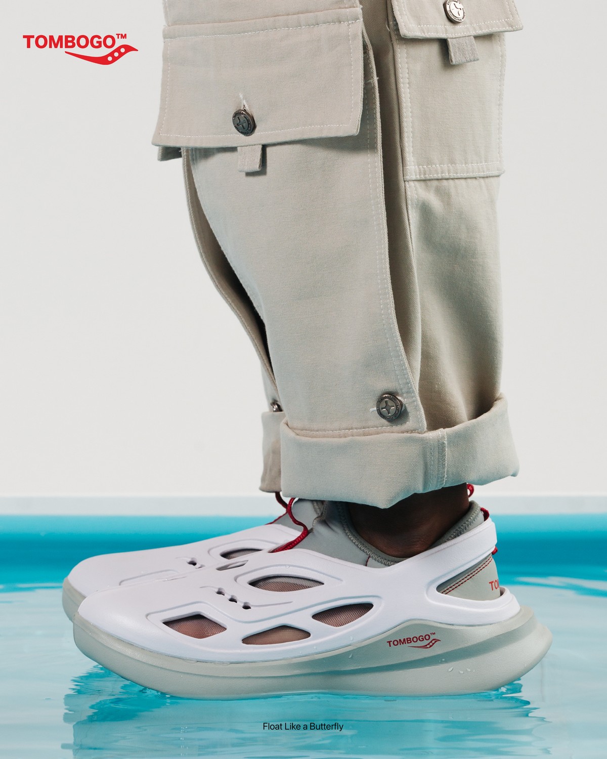 on feet: Saucony x Tombogo Butterfly - Sage / Moon - S20815-88