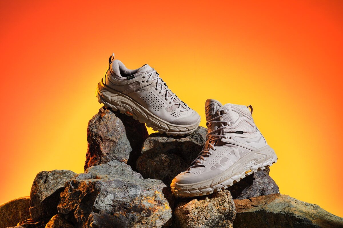HOKA Tor Ultra Hi & Lo 2 in Black, Taupe & Olive