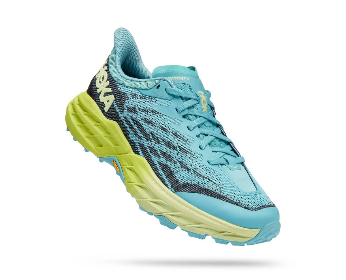 HOKA Speedgoat 5 Wmns - Coastal Shade/Green Glow - 1123158-CSGG