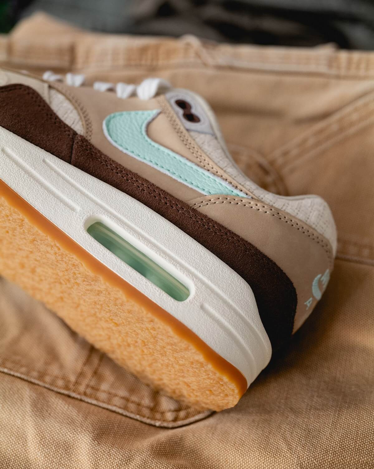 Nike Air Max 1 Premium Crepe "Hemp" - medium brown/mint foam/mushroom muslin - FD5088-200