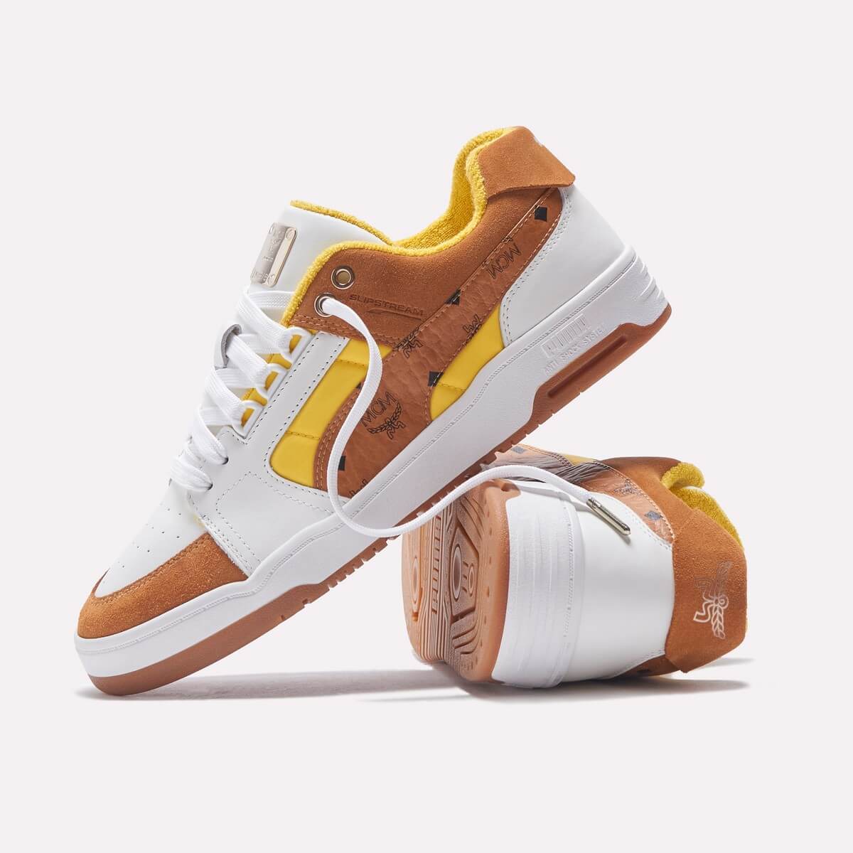 product: Puma x MCM Slipstream Lo - bright white / vibrant yellow - 387665-01
