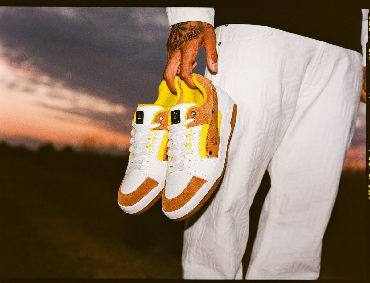 Puma x MCM Slipstream Lo - bright white / vibrant yellow - 387665-01