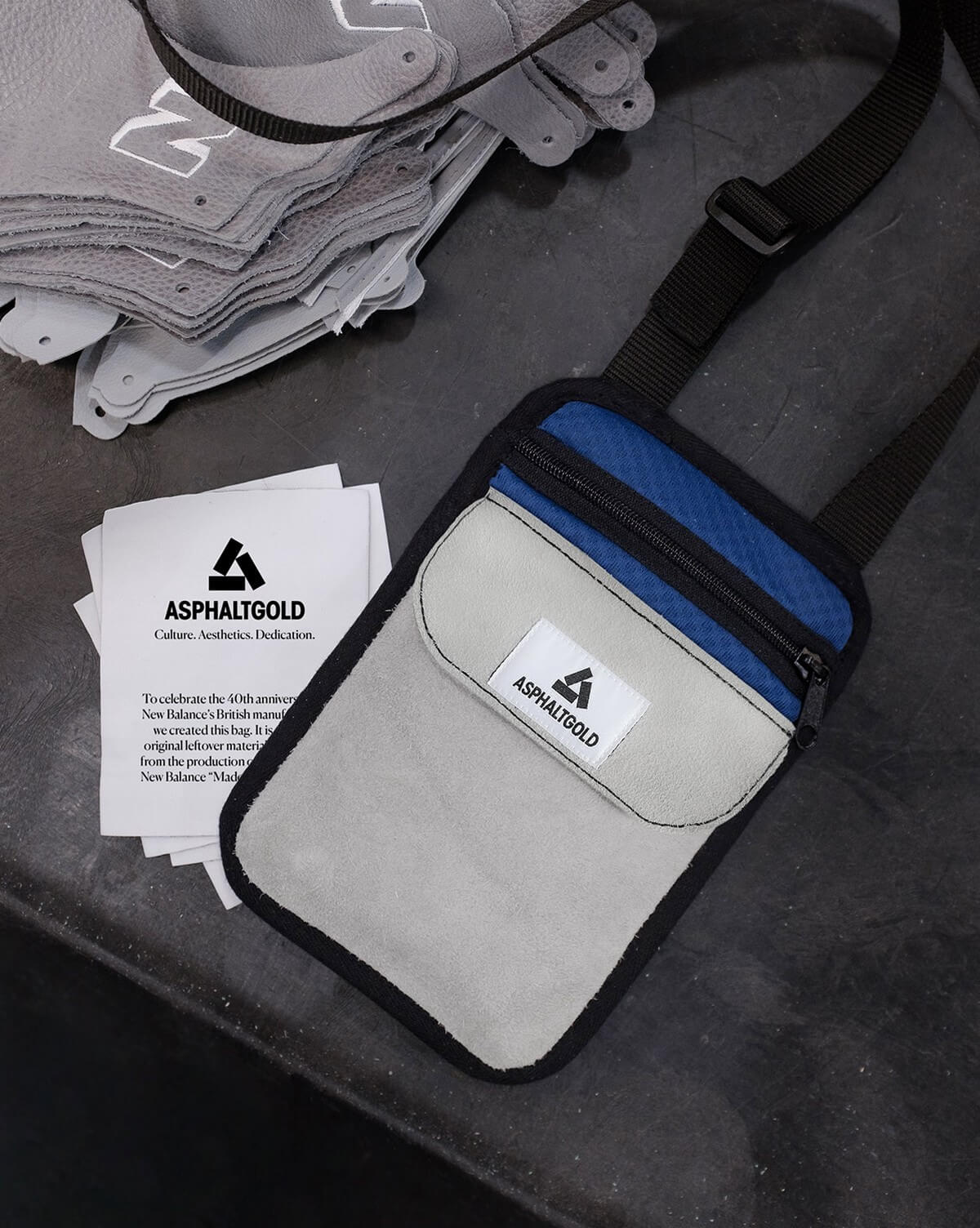Limited Edition Asphaltgold Neck Pouch – 40 Years of New Balance Made in UK
