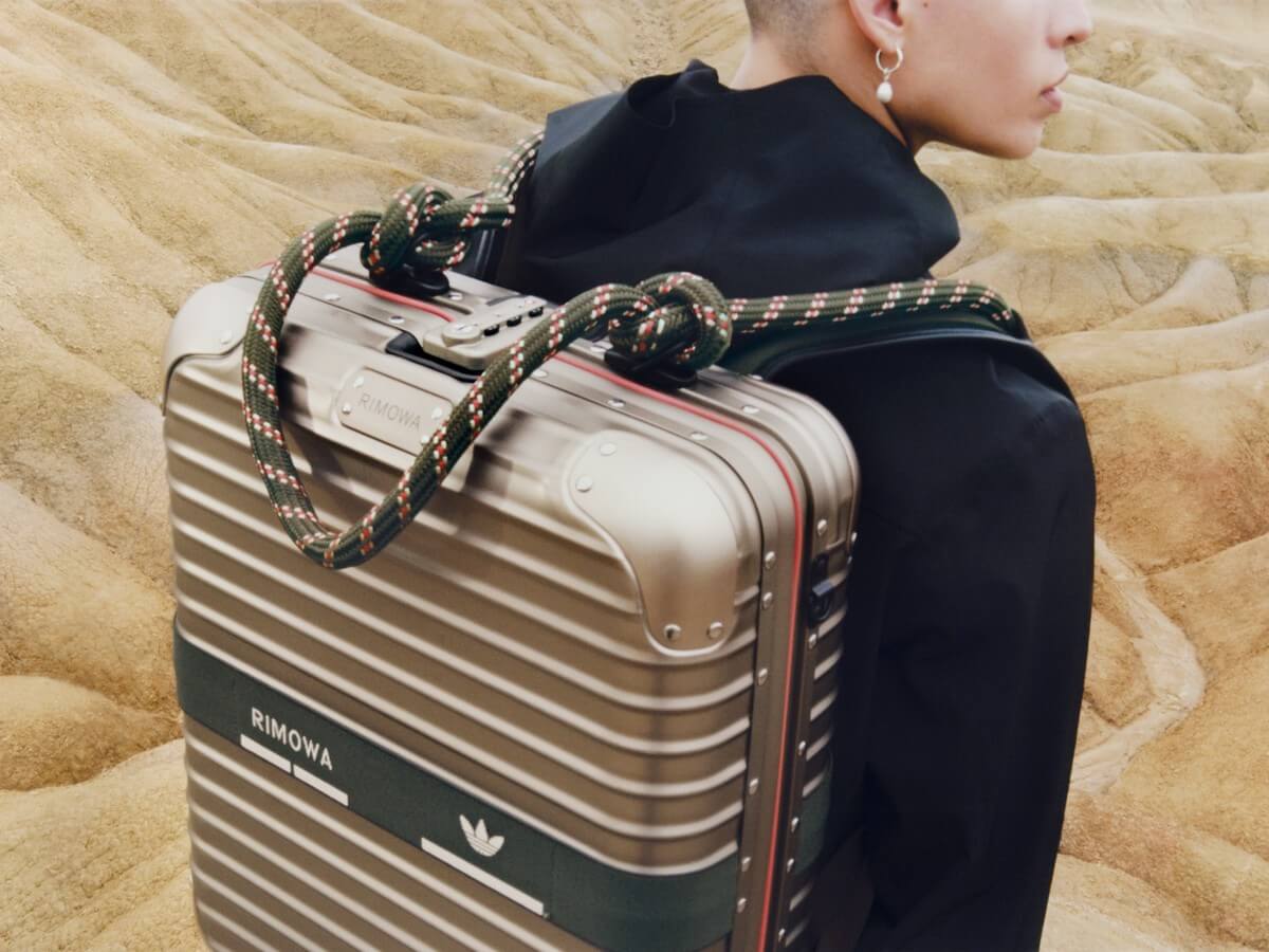 adidas Originals x Rimowa Aluminium Backpack - Tech Beige/Night Cargo/Active Orange - GB7160