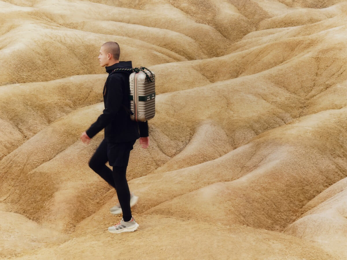 adidas Originals x Rimowa Aluminium Backpack - Tech Beige/Night Cargo/Active Orange - GB7160