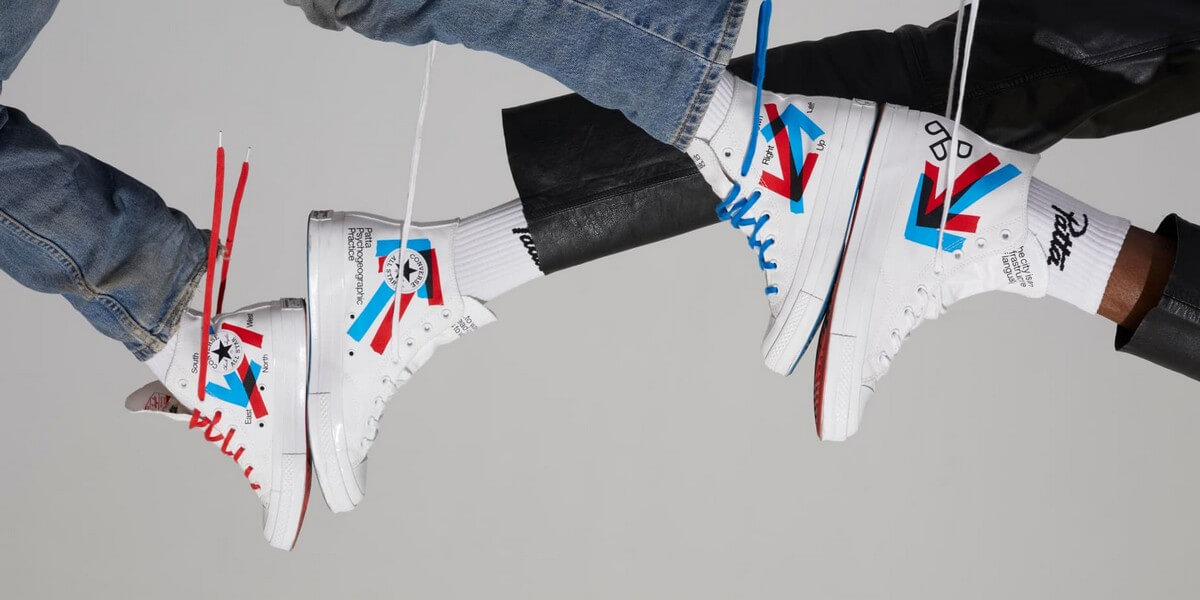 Converse x Patta x Experimental Jetset Chuck 70 - White/Fiery Red/Diva Blue - A03173C