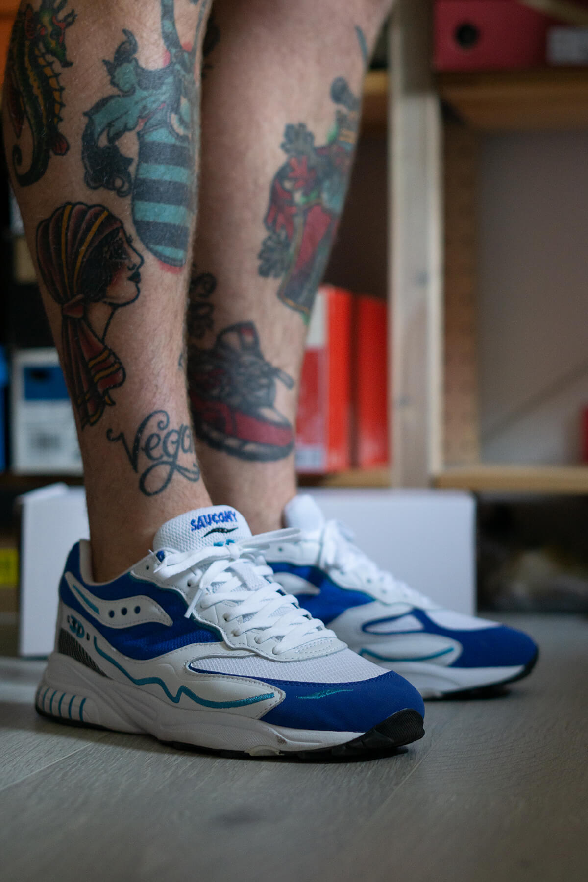 Saucony - 3D Grid Hurricane - White/Royal - S70646-2
