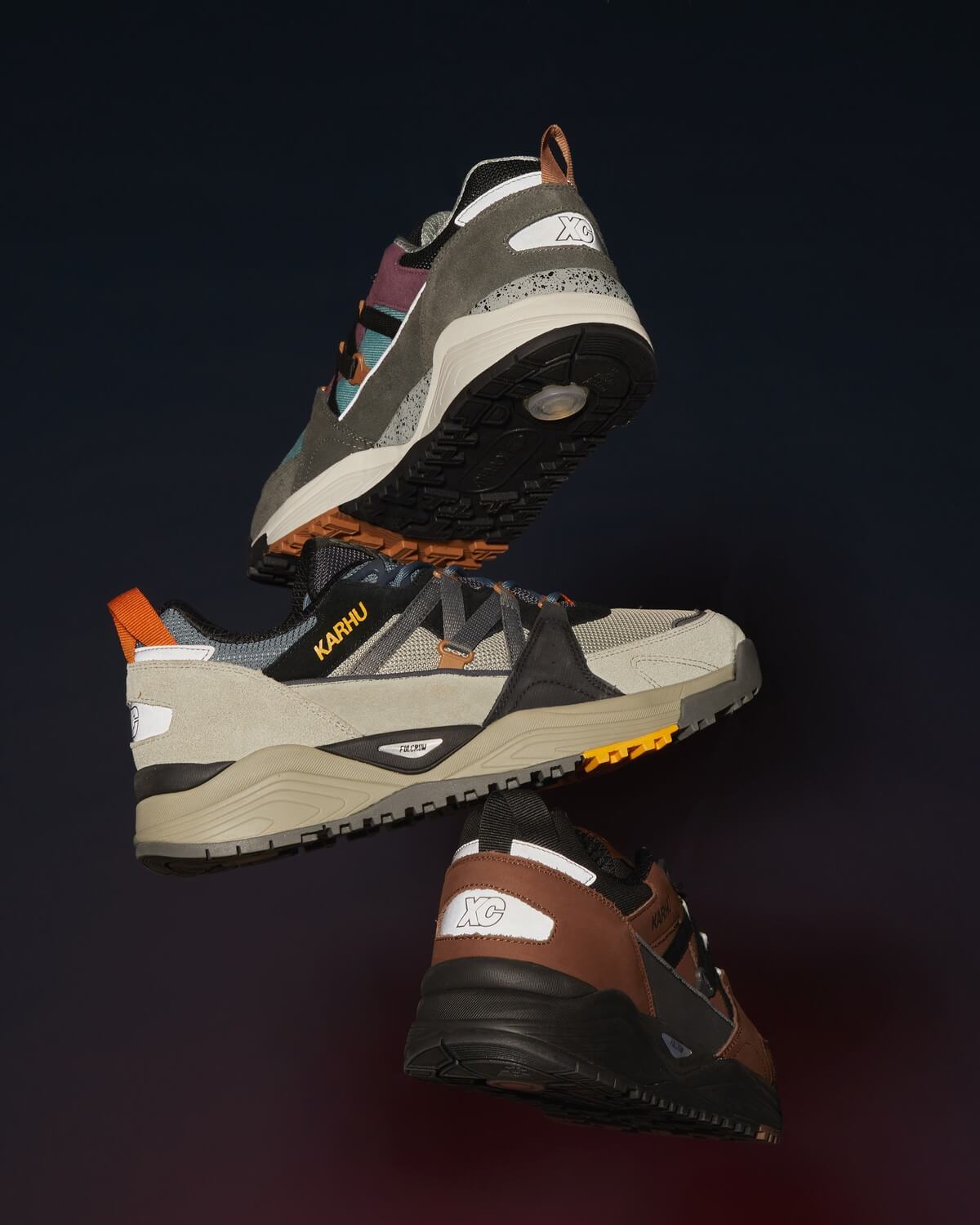 Karhu Fusion XC Aztec, Gun Metal & Abbey Stone