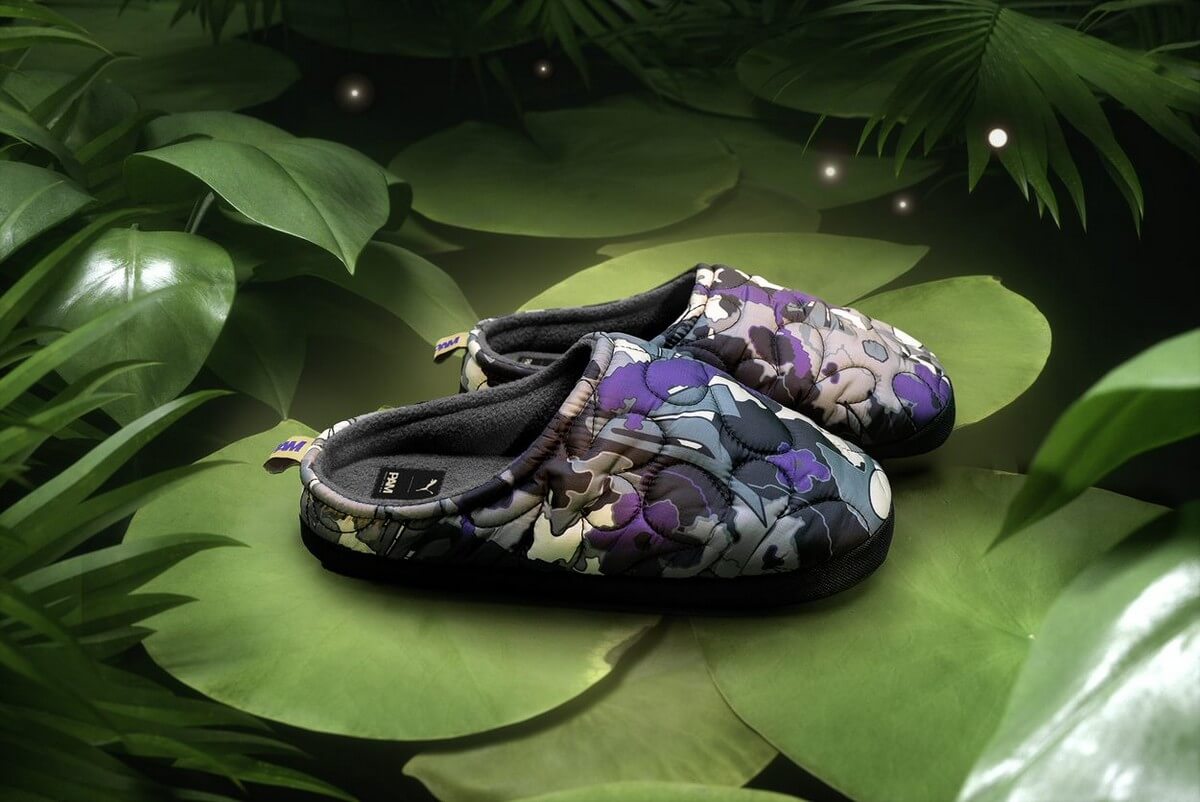 Puma x P.A.M. Puffy Sandal - Puma Black / Heliotrope - 387035-01