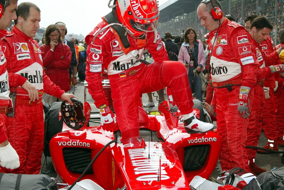 Michael Schumacher in Puma Racing Shoe, (c) Imago/Thomas Melzer
