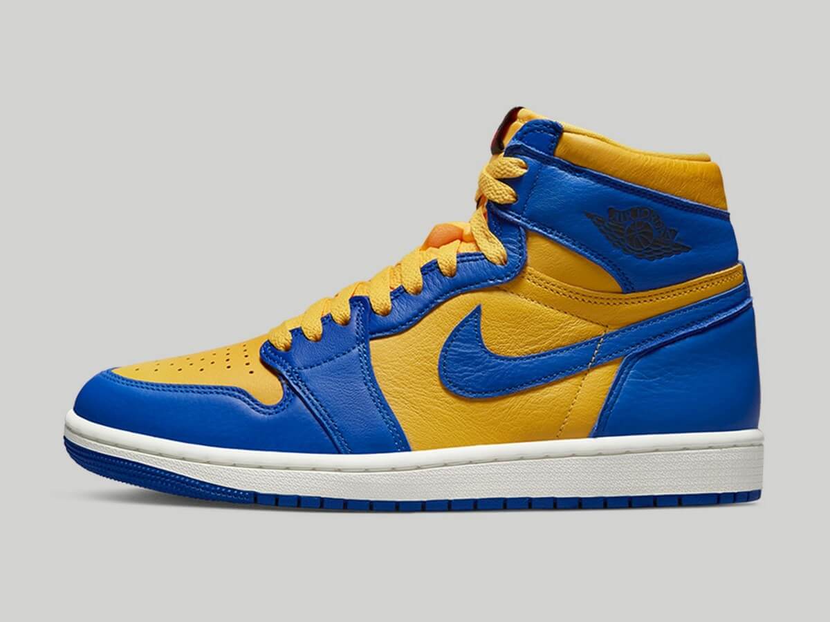 Nike Air Jordan 1 Retro "Reverse Laney High" - Game Royal/Varsity Maize/Sail-Black-Fire Red - FD2596-700
