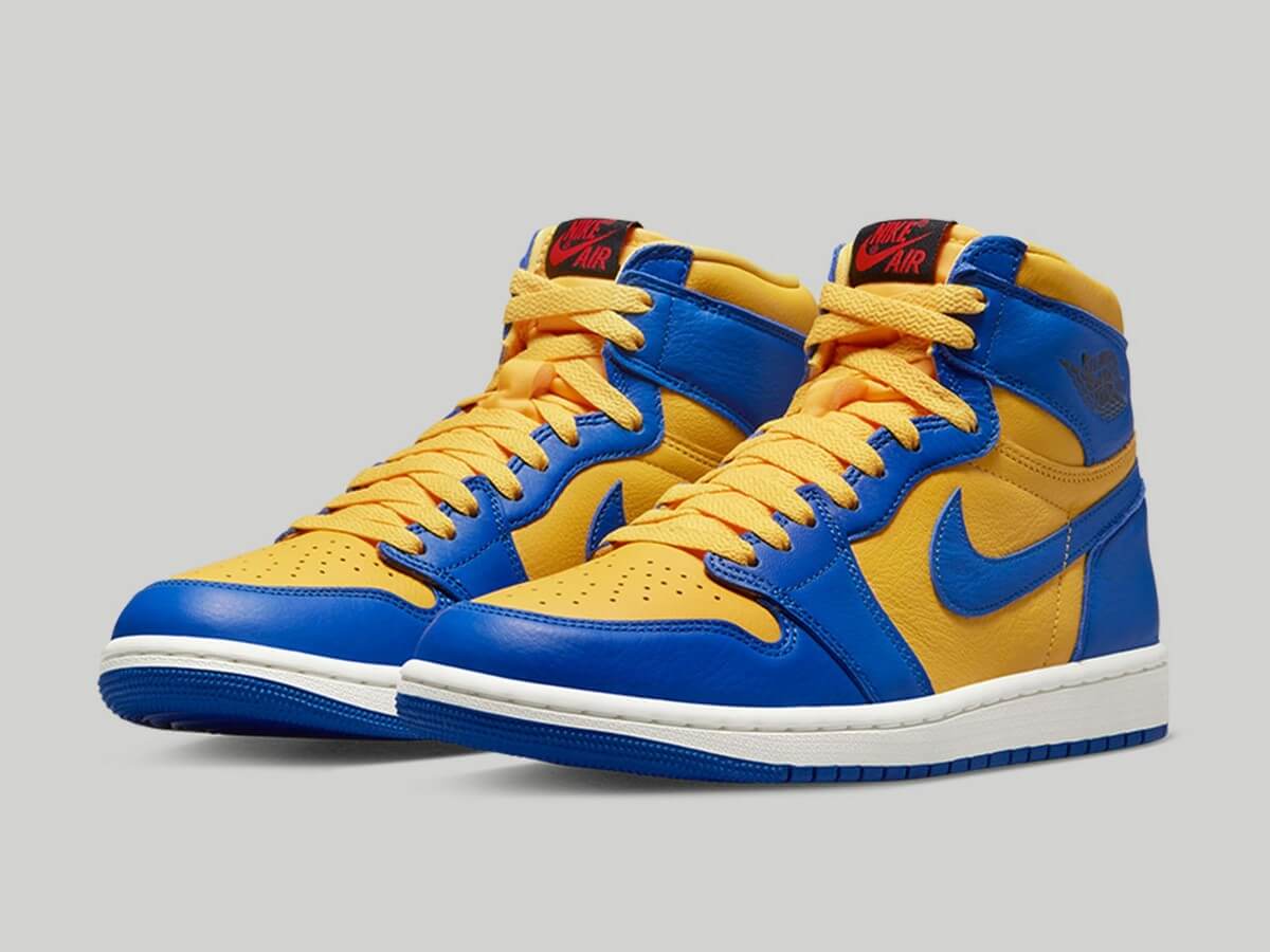 Nike Air Jordan 1 Retro "Reverse Laney High" - Game Royal/Varsity Maize/Sail-Black-Fire Red - FD2596-700