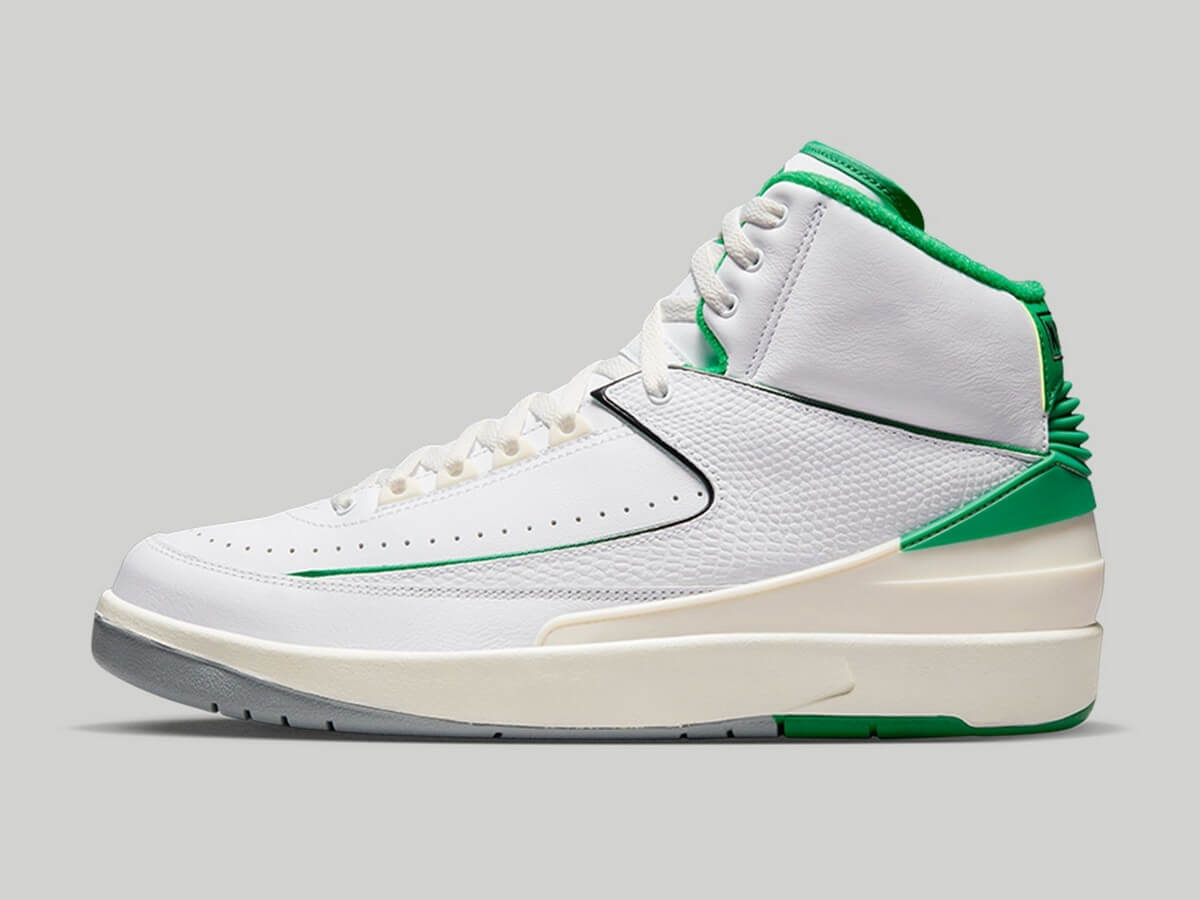 Nike Air Jordan 2 Retro "Lucky Green" - White/Lucky Green-Sail-Light Steel Grey - DR8884-103
