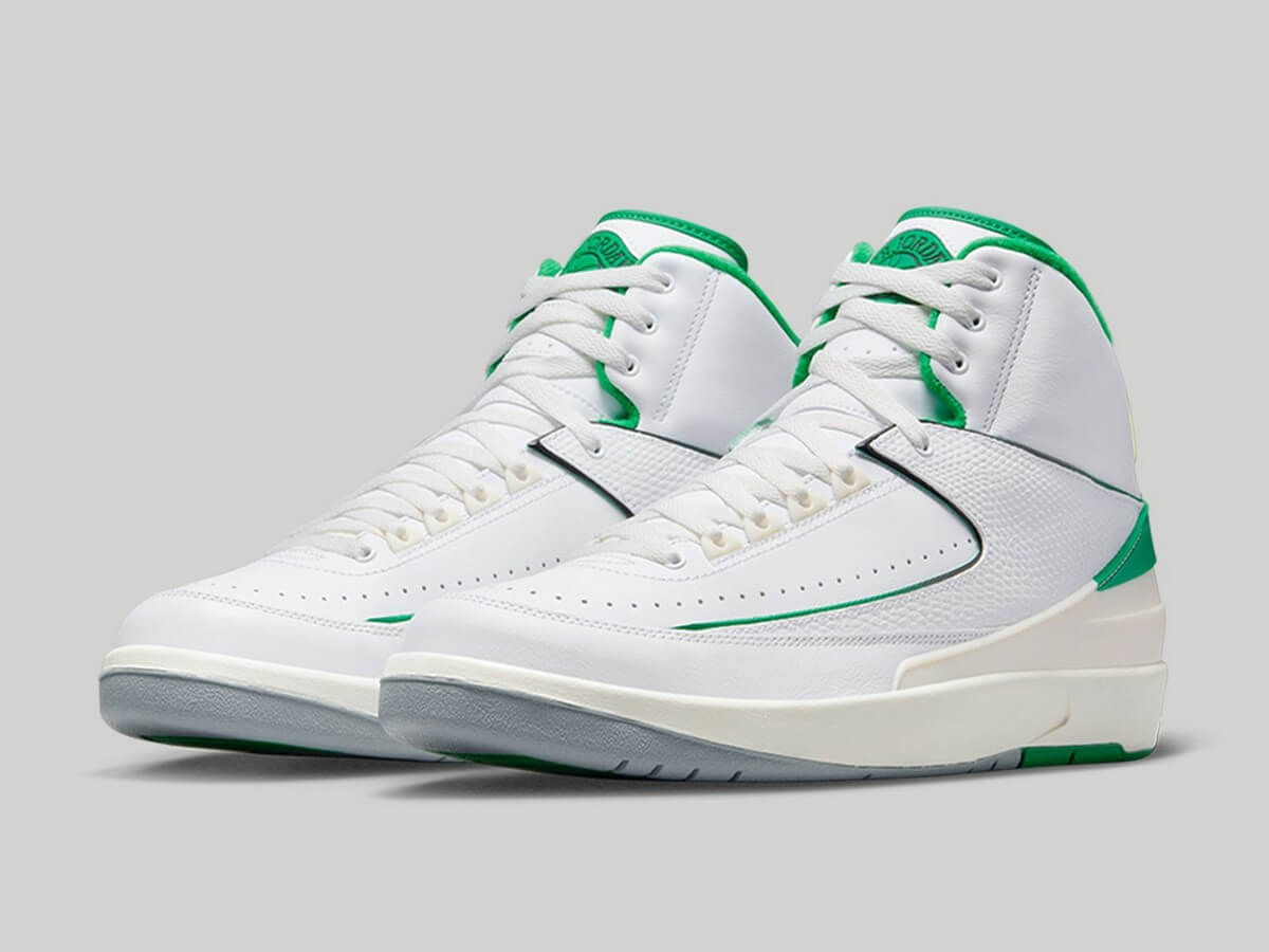 Nike Air Jordan 2 Retro "Lucky Green" - White/Lucky Green-Sail-Light Steel Grey - DR8884-103