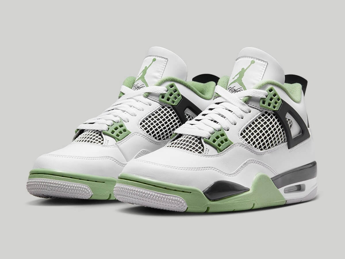 Nike Air Jordan 4 Retro "Seafoam" - White/Seafoam-Dark Ash-Neutral Grey - AQ9129-103
