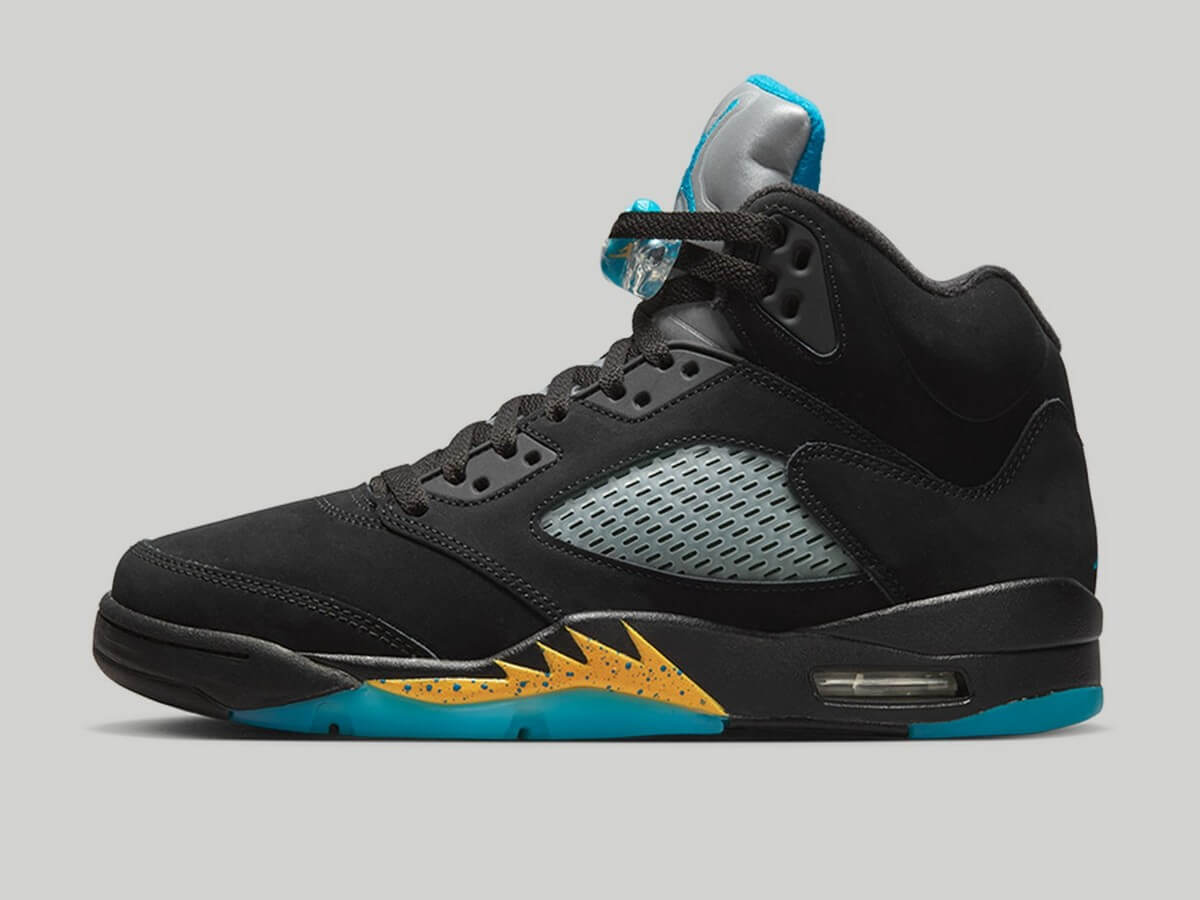 Nike Air Jordan 5 Retro "Aqua" - Black/Aquatone-Taxi - DD0587-047