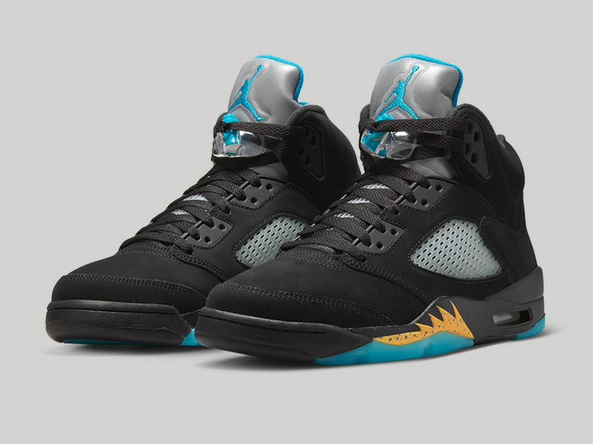 Nike Air Jordan 5 Retro "Aqua" - Black/Aquatone-Taxi - DD0587-047
