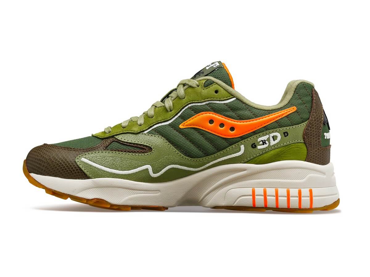 Saucony x Maybe Tomorrow "Better Together" - 3D Grid Hurricane "Tortoise" - Green / Orange - S70682-1