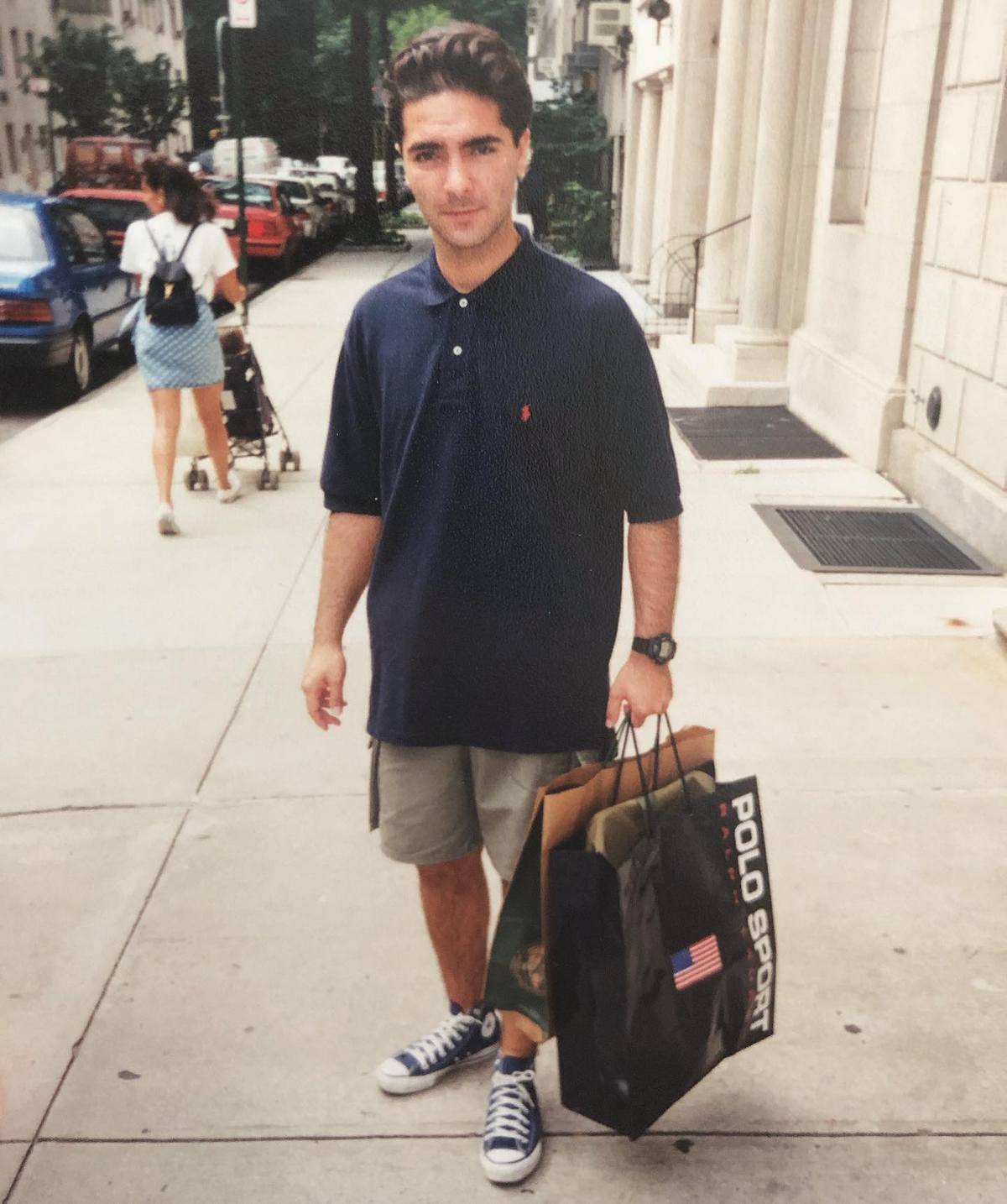 Ralph Lauren haul: Young Hikmet sporting Converse Chucks, matching Polo and Casio G-Shock DW-6900