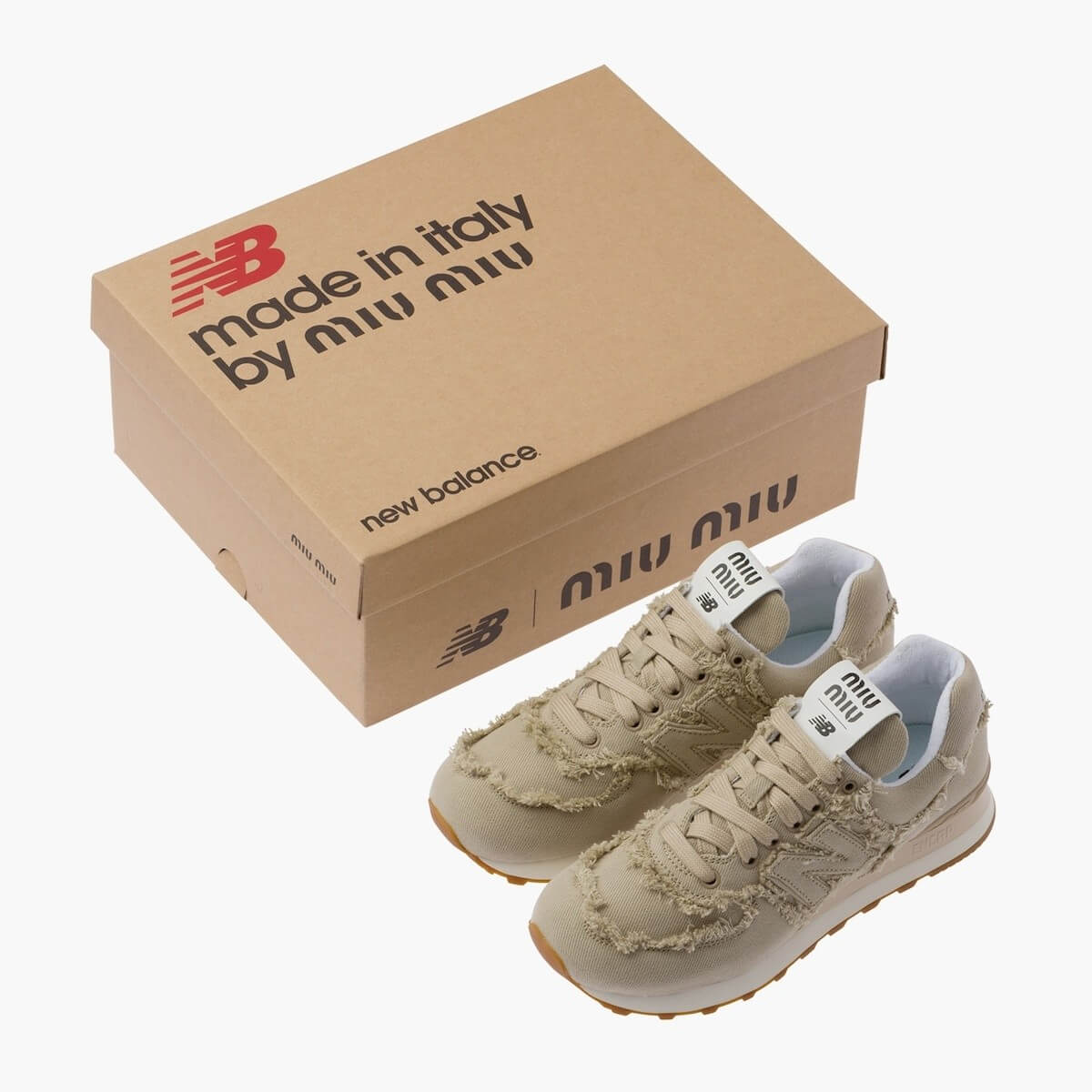 New Balance x Miu Miu 574 Beige