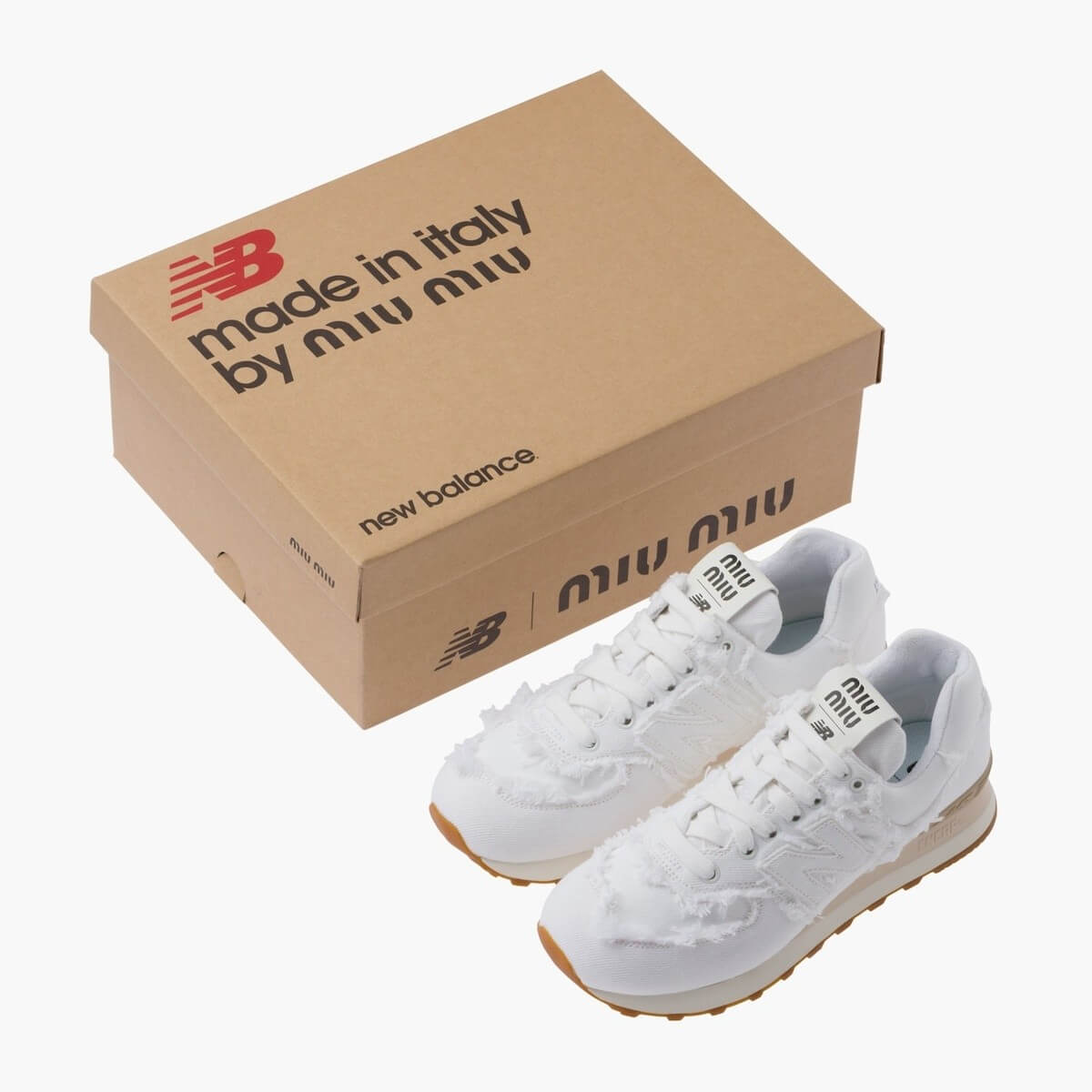 New Balance x Miu Miu 574 White