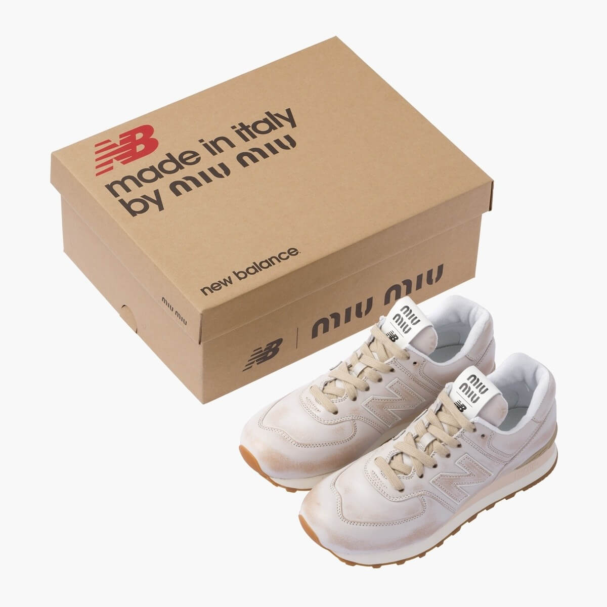 New Balance x Miu Miu 574 White