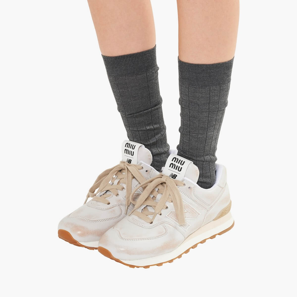 New Balance x Miu Miu 574 White