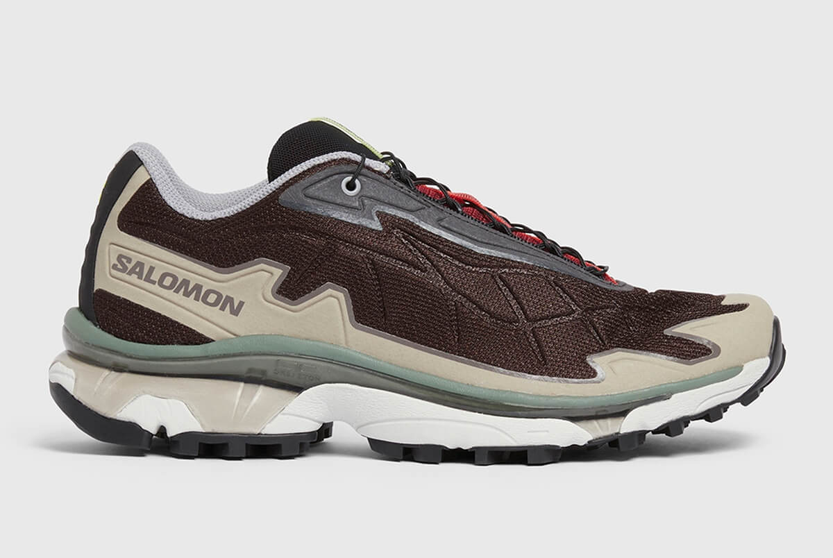 Salomon x Wood Wood - XT-SLATE - Black Coffee/Biking Red/Quiet - L47256300