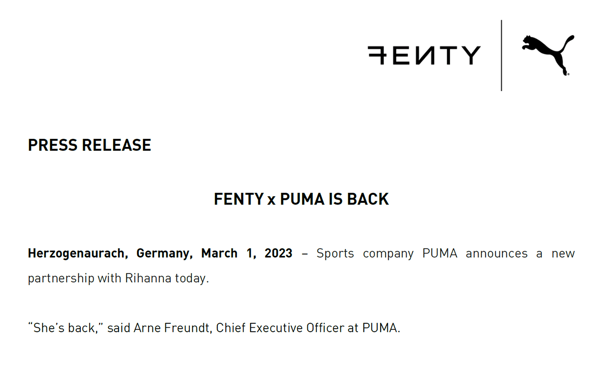 Puma x Fenty - Rihanna is back