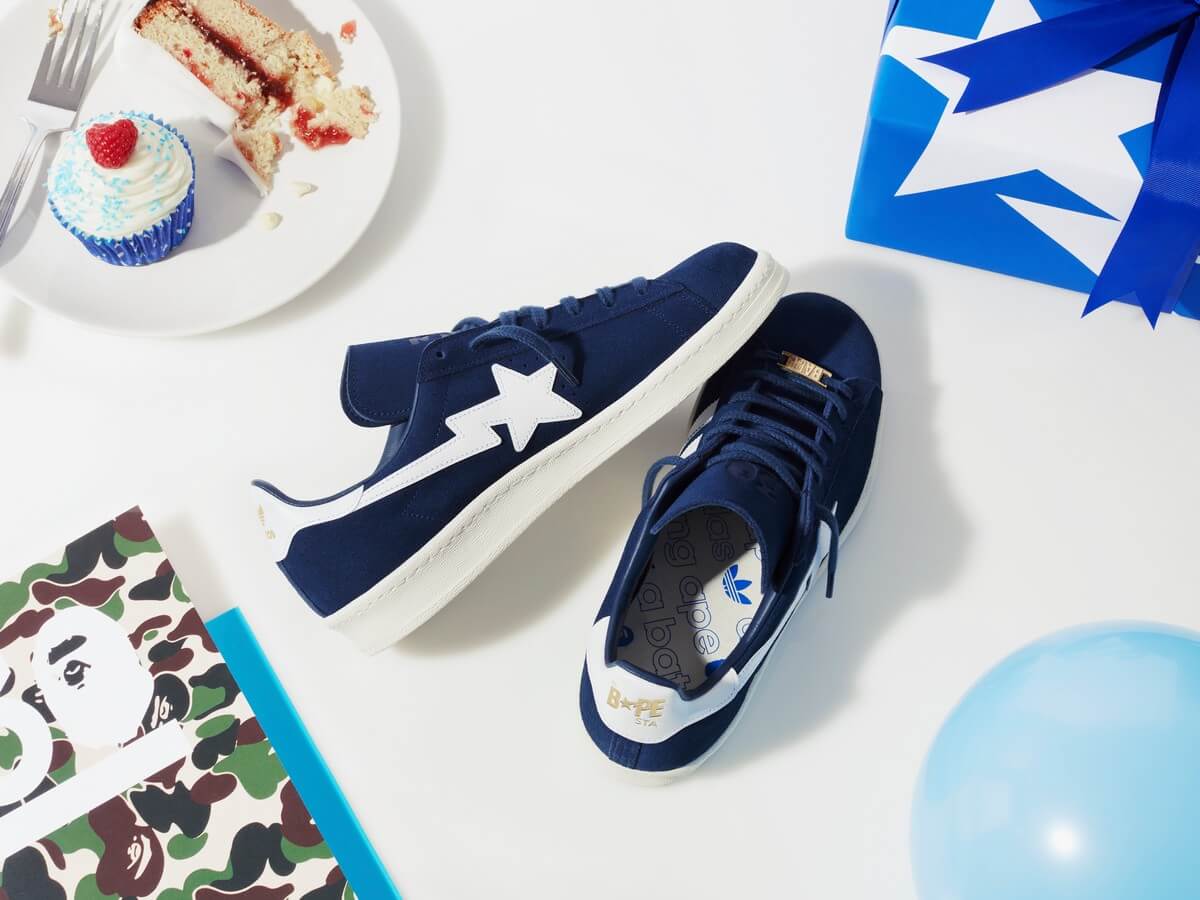 adidas Originals x BAPE - Campus 80s - Collegiate Navy/Cloud White/Gold Metallic - ID4770