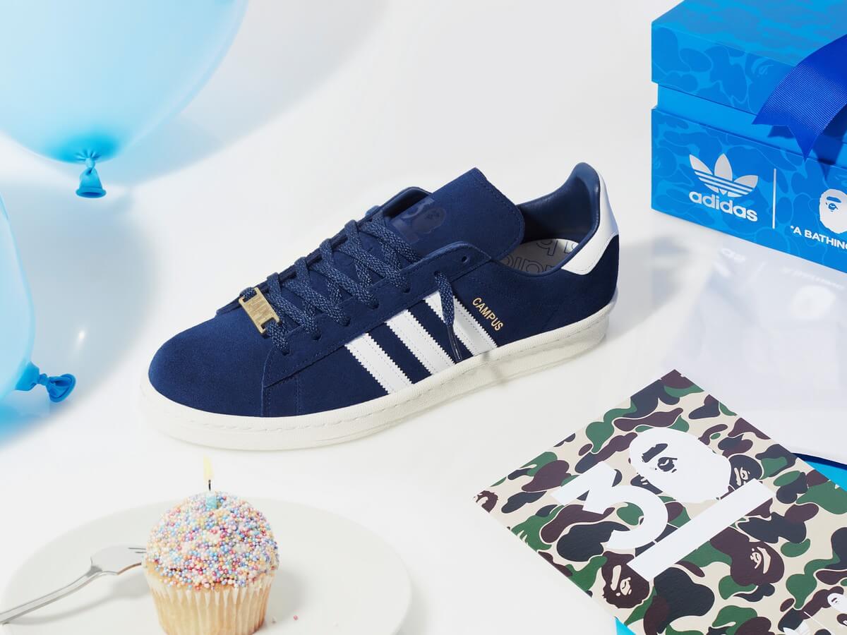 adidas Originals x BAPE - Campus 80s - Collegiate Navy/Cloud White/Gold Metallic - ID4770