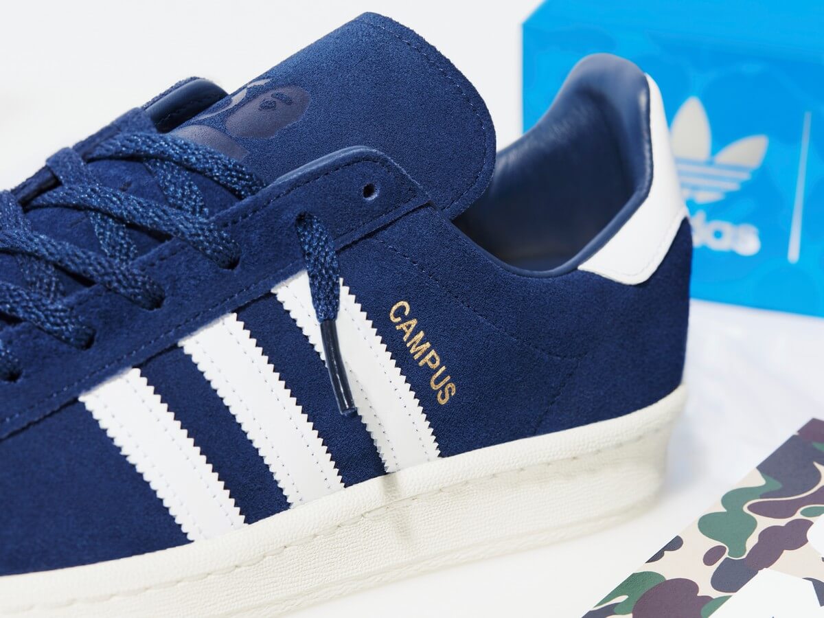 adidas Originals x BAPE - Campus 80s - Collegiate Navy/Cloud White/Gold Metallic - ID4770